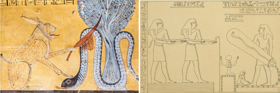 Dendera Light Bulbs Relief Apophis Apet Snake Underworld Myth Ancient Egyptian God